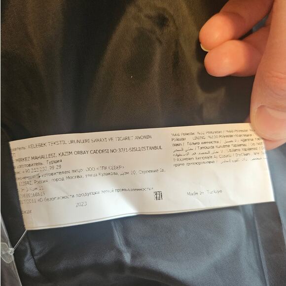 Perspective Black Faux Leather Button Front Collared Jacket Blazer sz 46 NWT - Picture 5 of 9